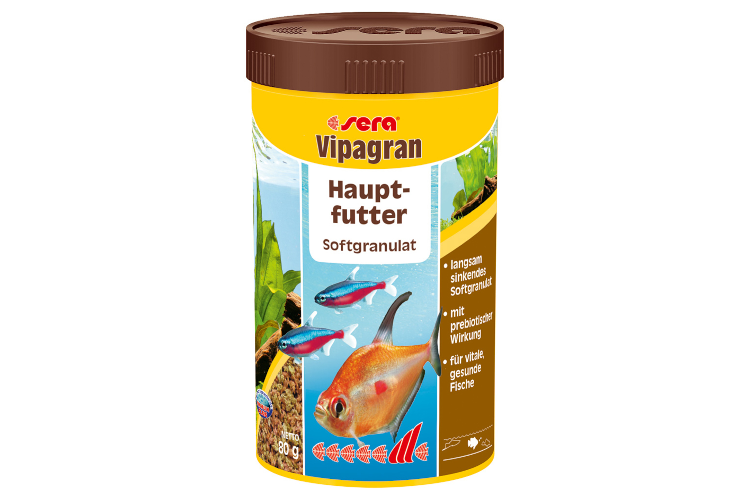 Sera Vipagran Nature, Hauptfutter-Granulat, 250 ml